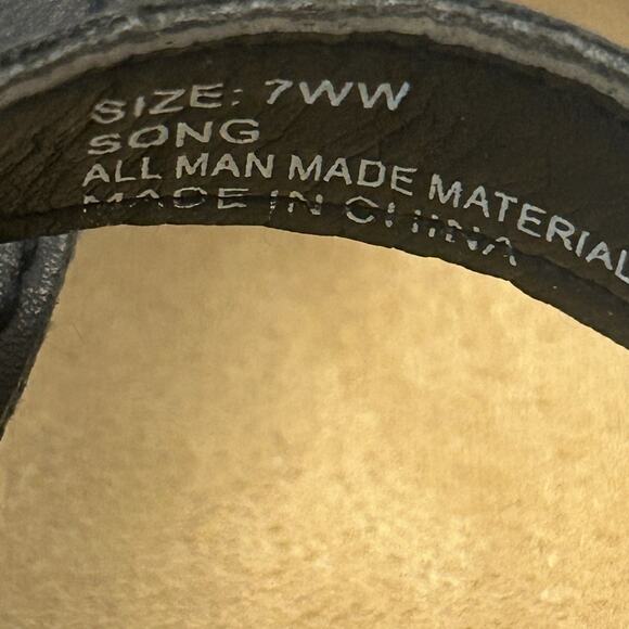 Easy Street Song Navy Blue Synthetic Slide Sandals Shoes Women's Size 7 WW - Picture 7 of 8